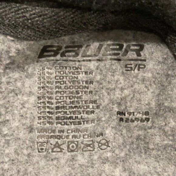 BAUER Black Kangaroo Hoodies Sweatshirt - Picture 8 of 8